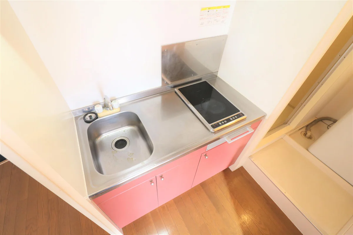 ワイドキッチン2口コンロでお掃除が楽チン