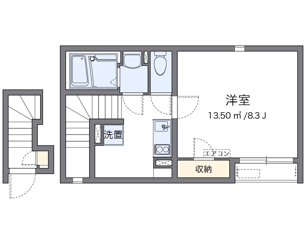 代表的な間取のため実際の間取とは異なる場合があります