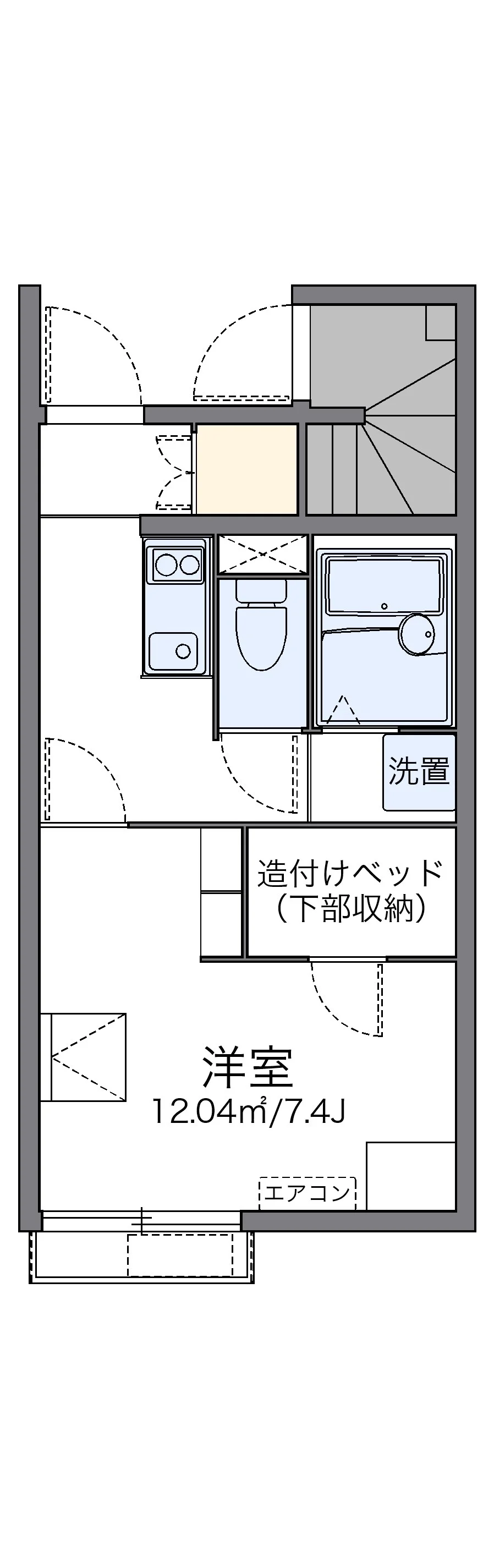 代表的な間取のため実際の間取とは異なる場合があります