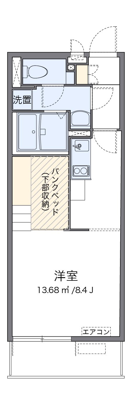 代表的な間取のため実際の間取とは異なる場合があります