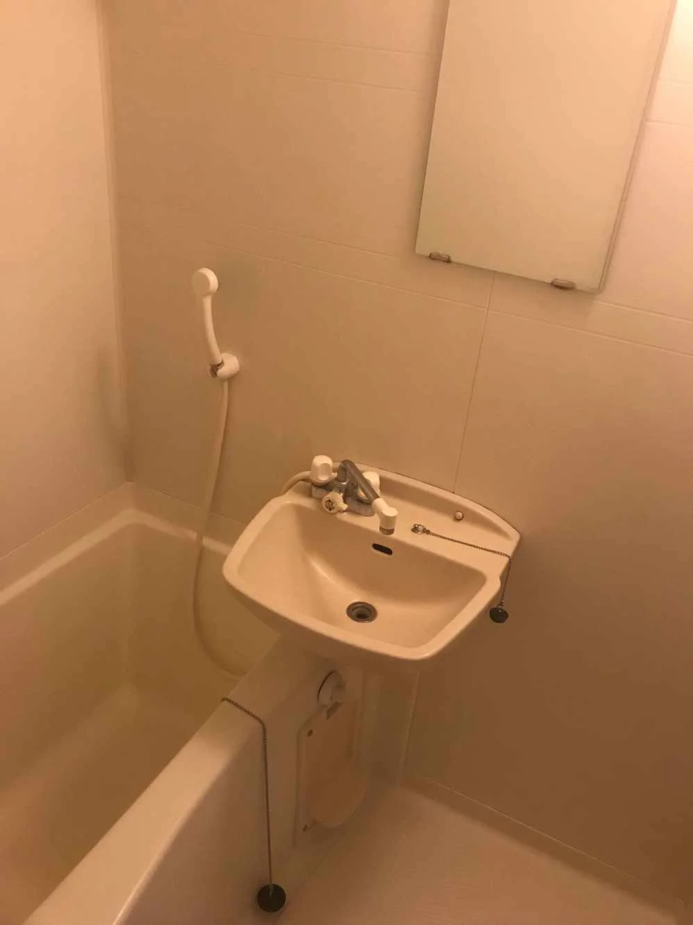 お風呂は洗面台とユニットです