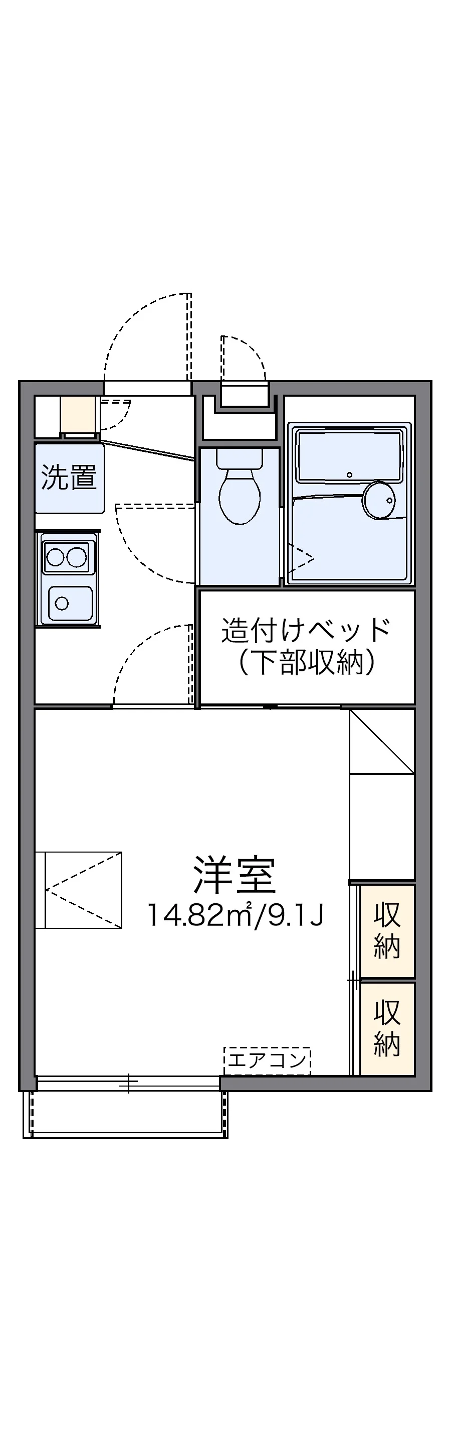 代表的な間取のため実際の間取とは異なる場合があります