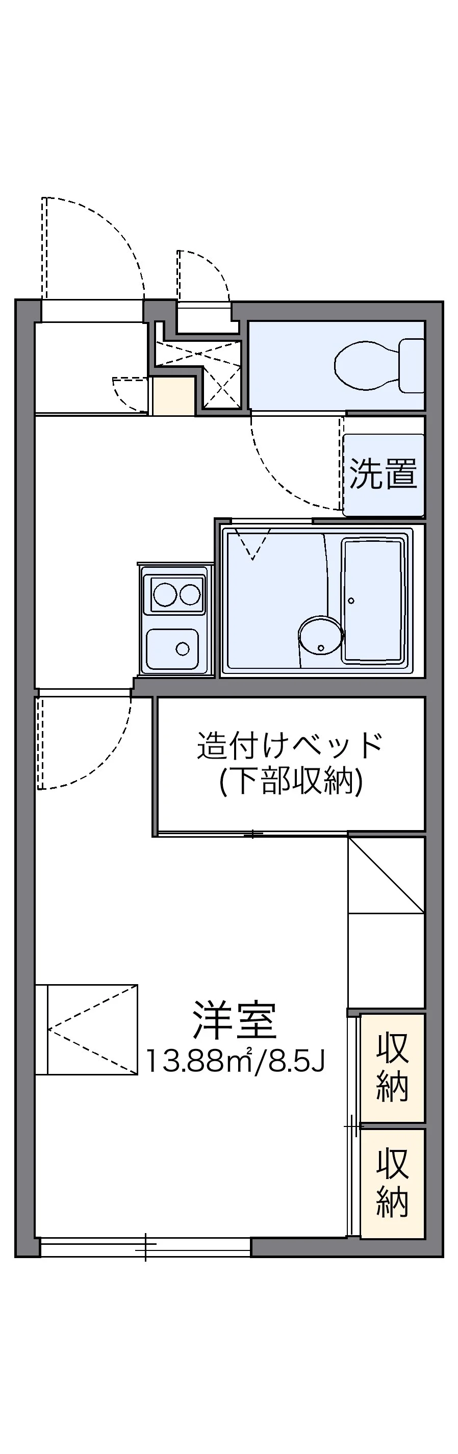 代表的な間取のため実際の間取とは異なる場合があります