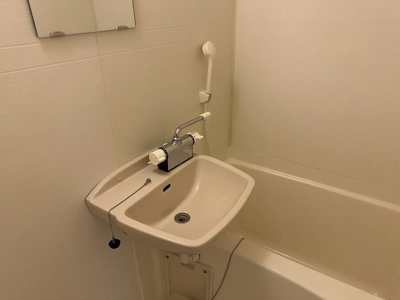 浴室混合水栓設置済みです