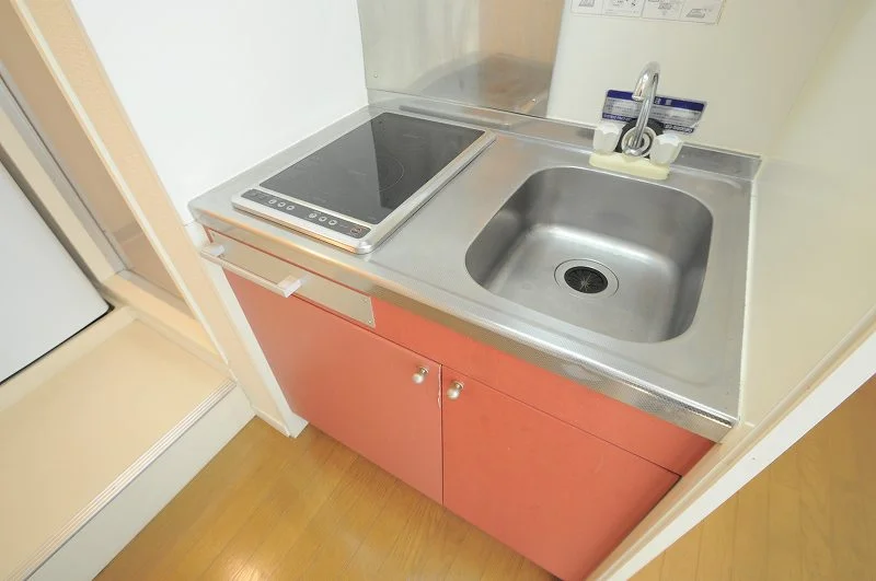 2口電熱コンロ付き