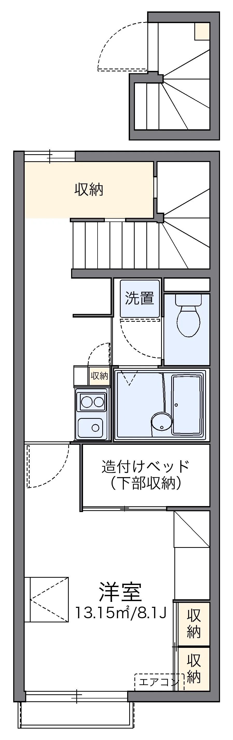 代表的な間取のため実際の間取とは異なる場合があります