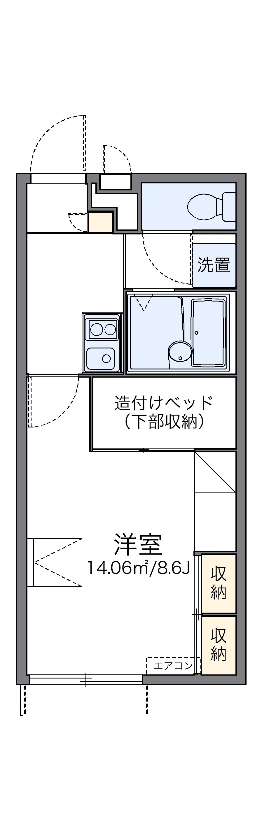 代表的な間取のため実際の間取とは異なる場合があります
