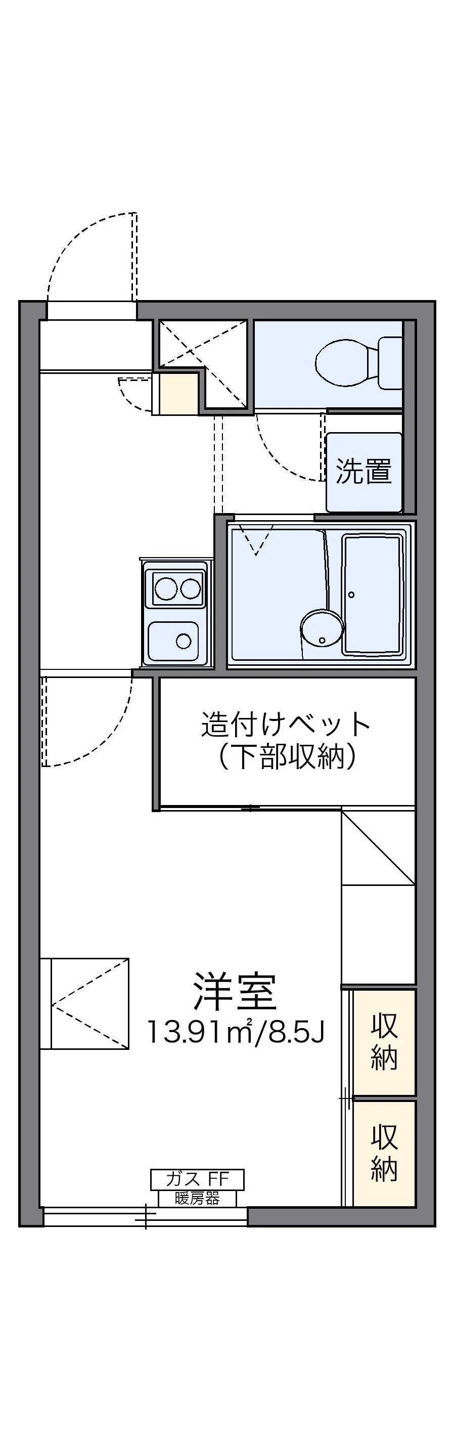 代表的な間取のため実際の間取とは異なる場合があります