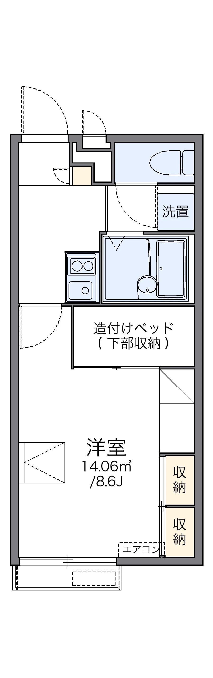 代表的な間取のため実際の間取とは異なる場合があります