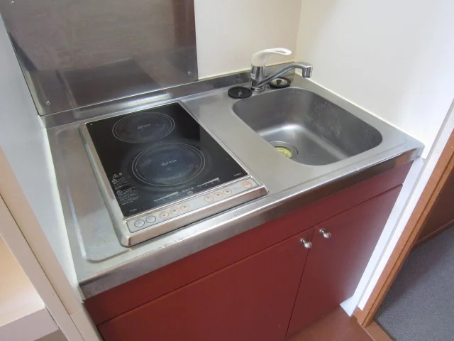 2口電気コンロ付き