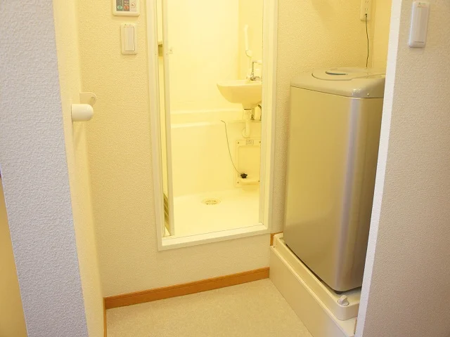 脱衣スペースもあります♪