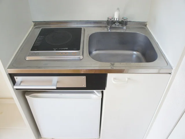 １口電気コンロ付きでお料理もできます♪