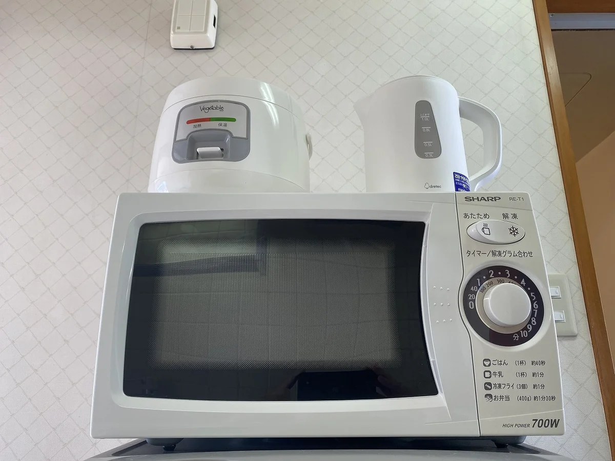 家電備え付なので、自由に使ってあたたかいご飯がその日から作れます！