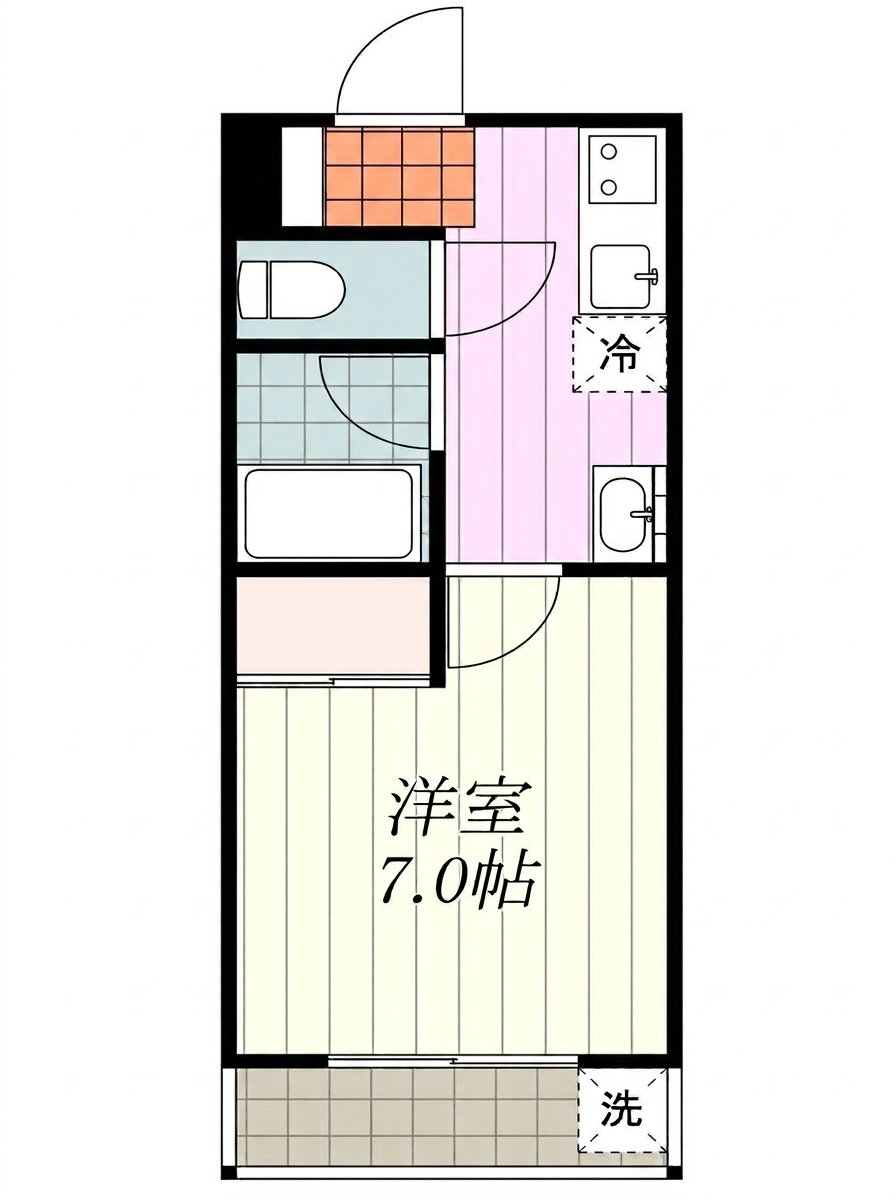 １Kのお部屋です☆☆２階で日当たりも抜群のお部屋ですのでごゆっくりおくつろぎいただけるかと思います☆