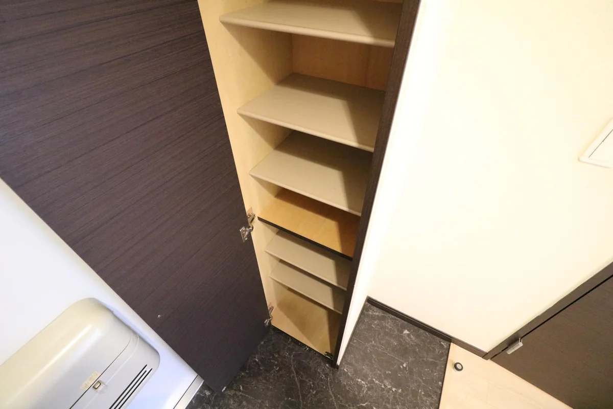 シューズボックス完備により女性でも安心