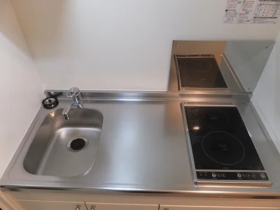 2口コンロのキッチン