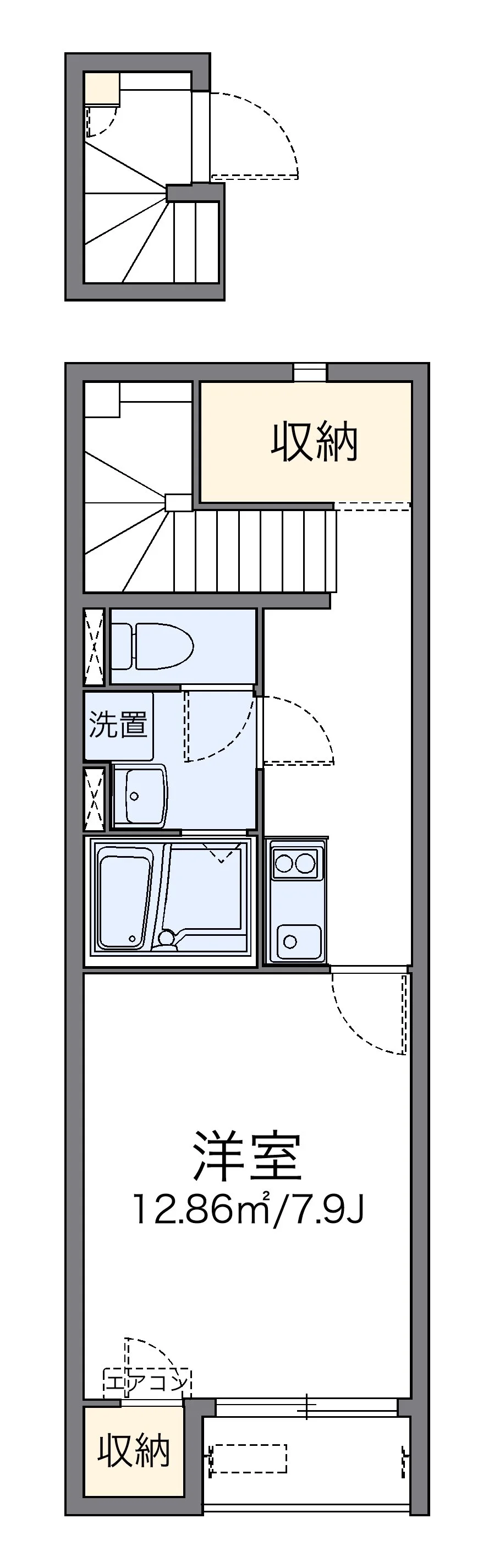 代表的な間取のため実際の間取とは異なる場合があります