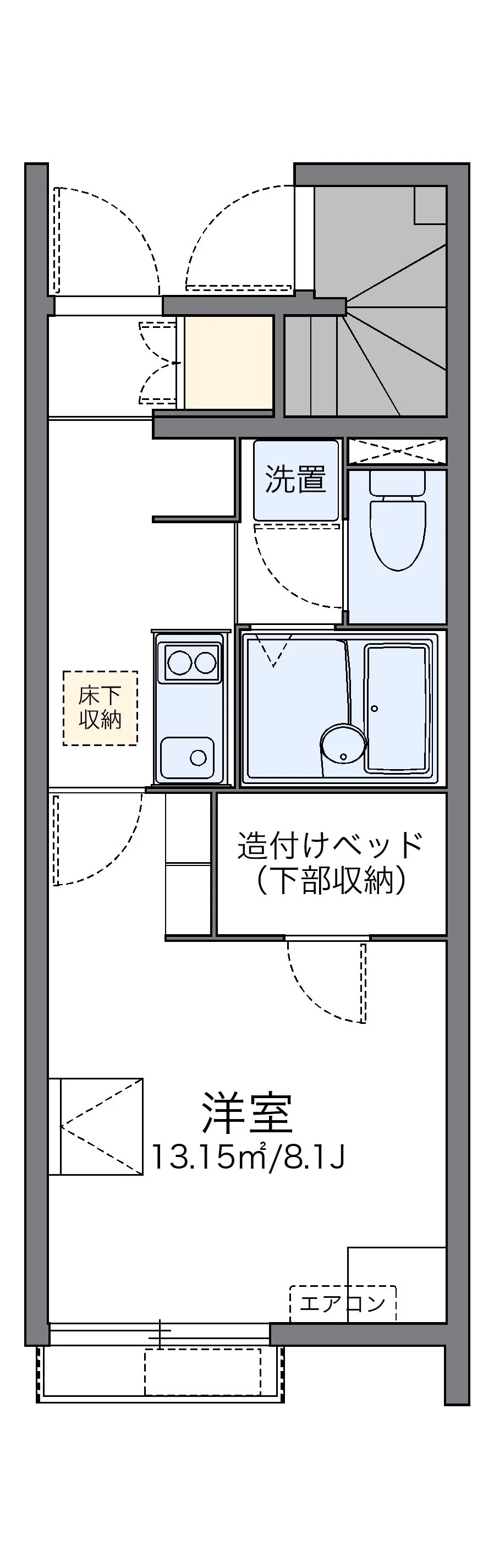 代表的な間取のため実際の間取とは異なる場合があります