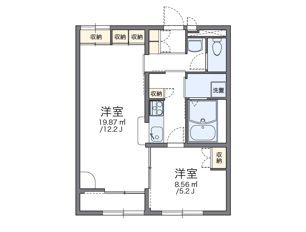 代表的な間取のため実際の間取とは異なる場合があります