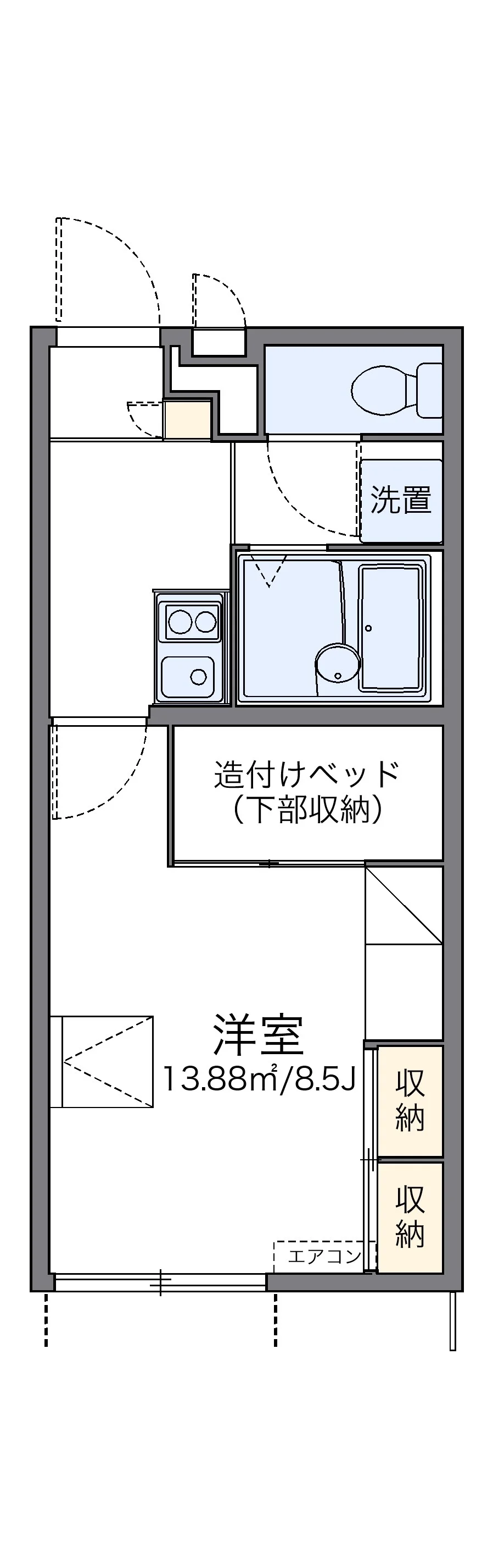 代表的な間取のため実際の間取とは異なる場合があります