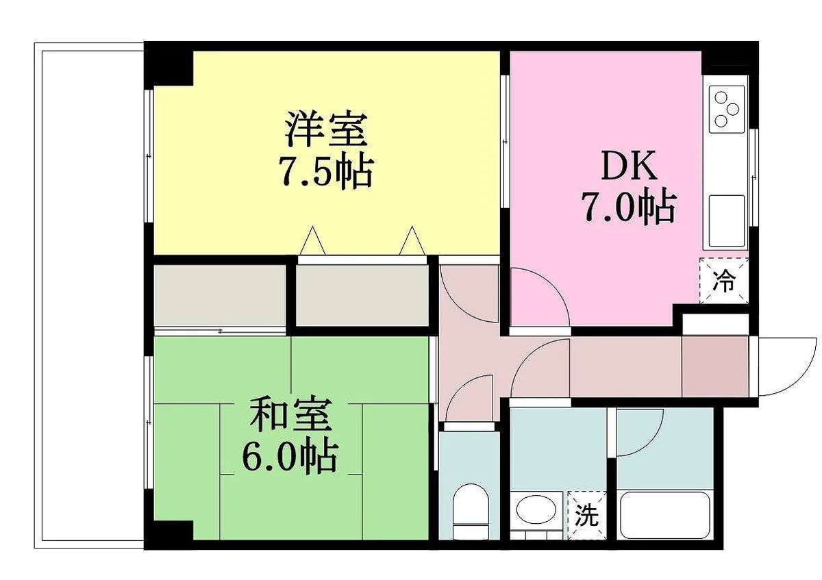 2DKのお部屋です☆☆複数入居可なので人気のお部屋です♪ホテルで滞在するよりお得です★☆