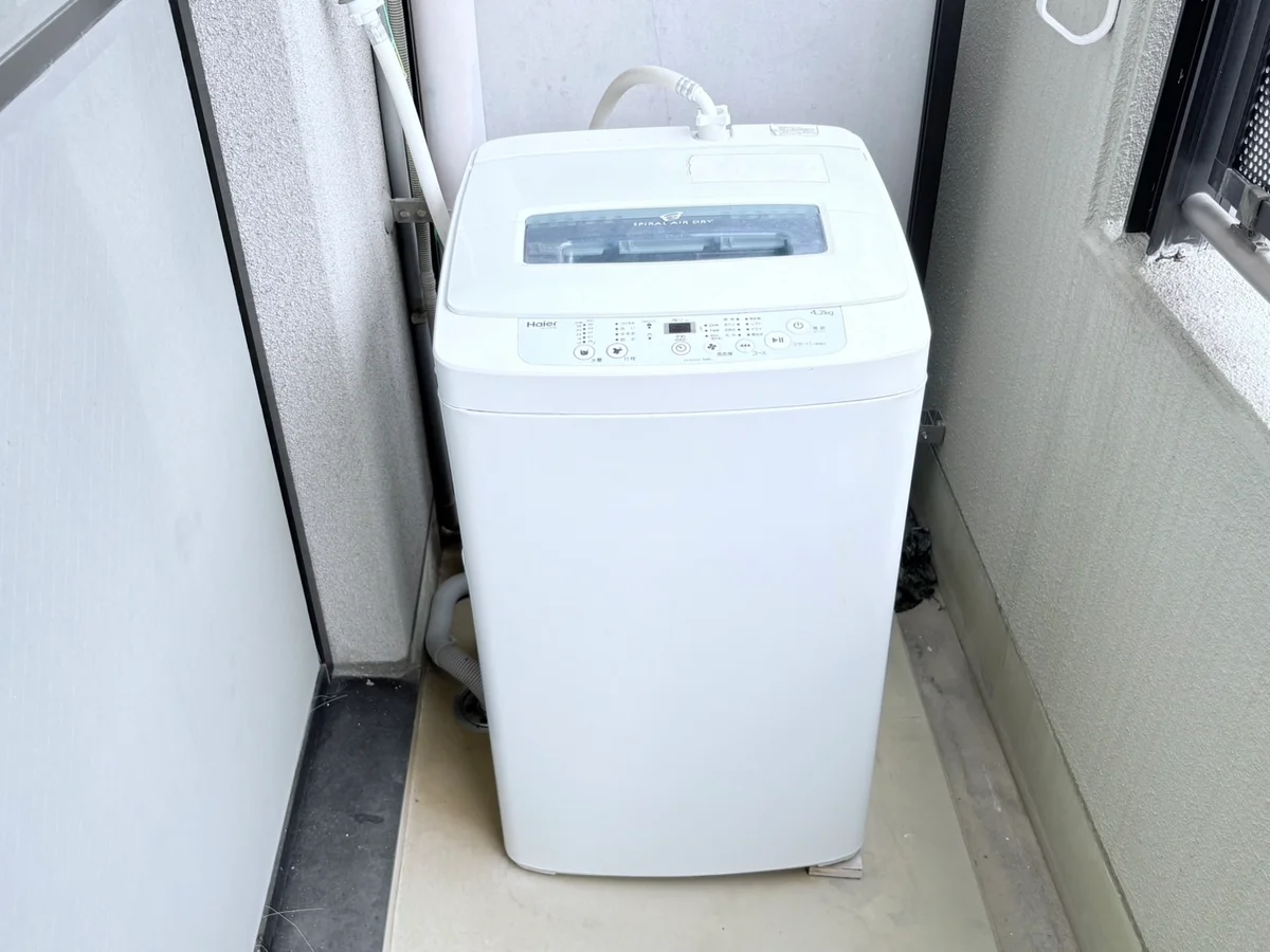 洗濯機は室外に設置しております♪入居後すぐにご利用が可能です(^^♪タオル1式分もご用意しております☆彡