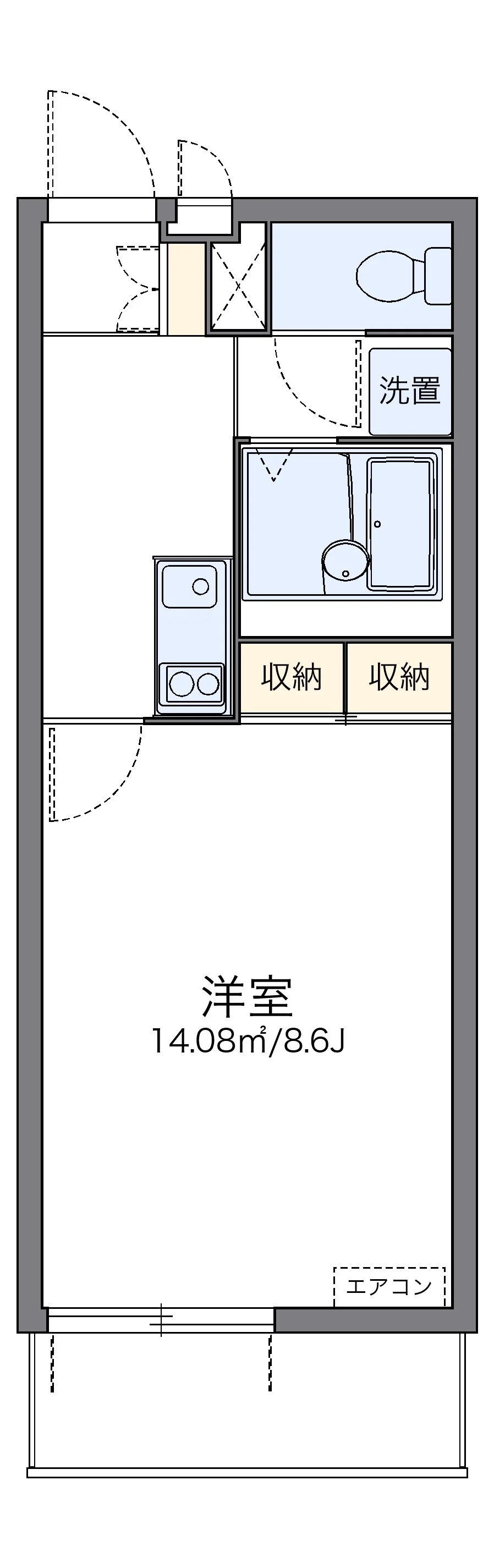 代表的な間取のため実際の間取とは異なる場合があります