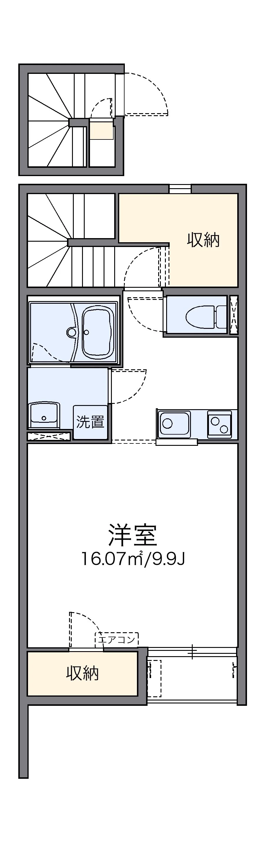 代表的な間取のため実際の間取とは異なる場合があります