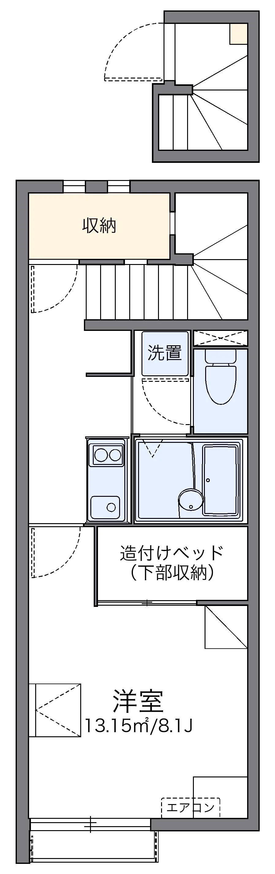 代表的な間取のため実際の間取とは異なる場合があります