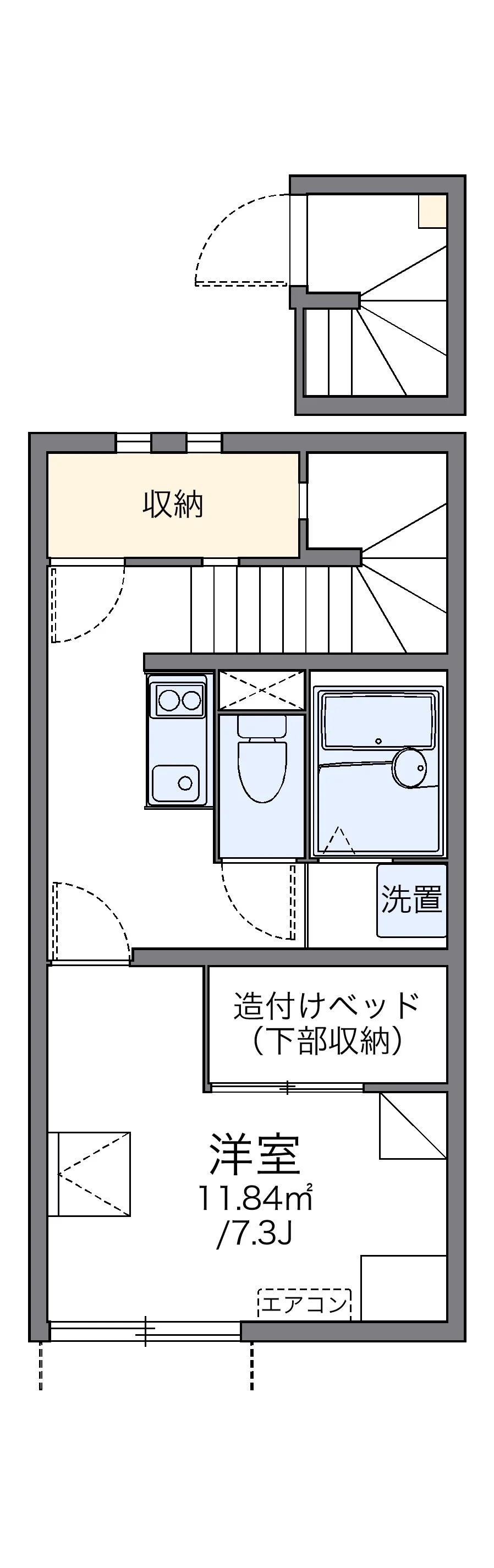 代表的な間取のため実際の間取とは異なる場合があります