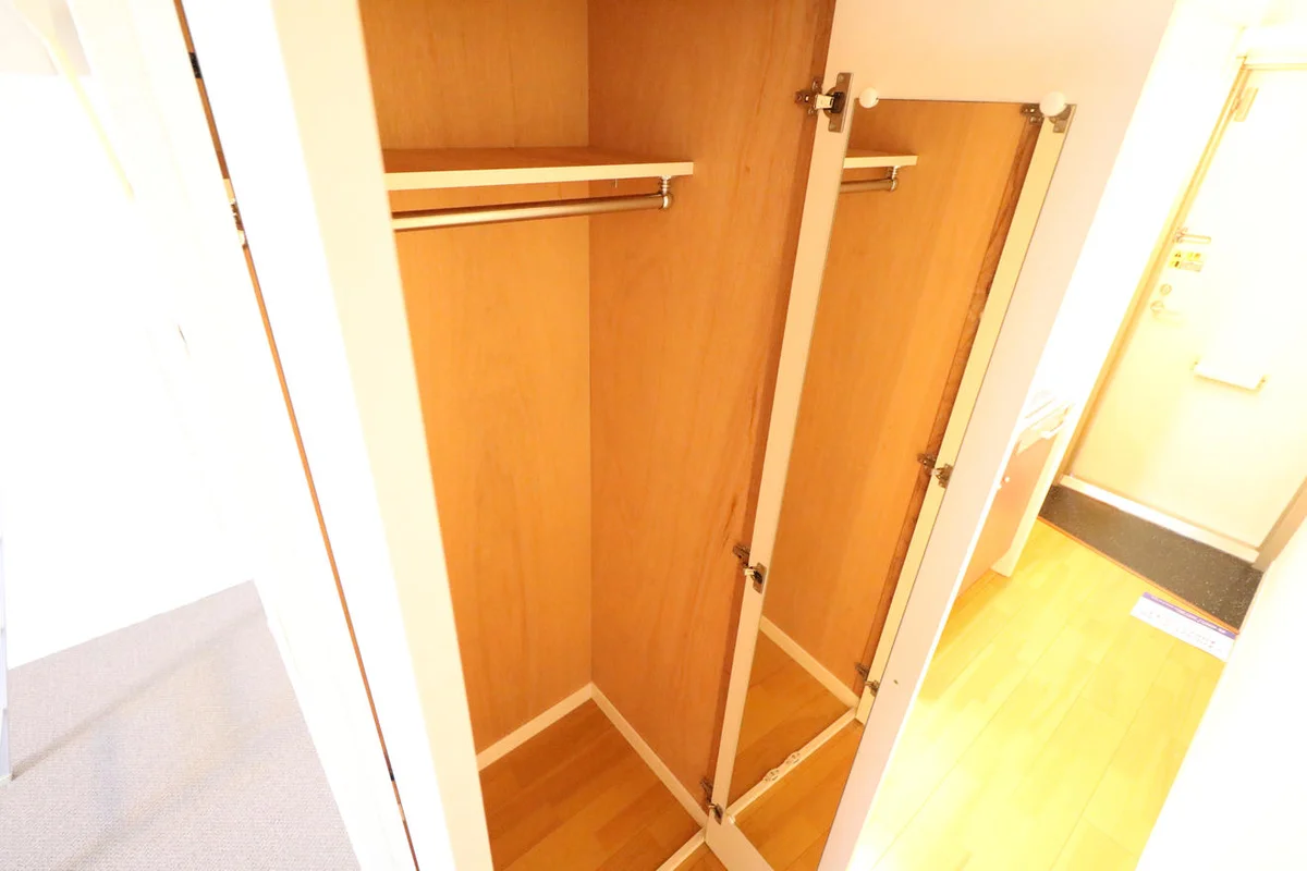 大型クローゼットにより女性の方でも収納が安心！