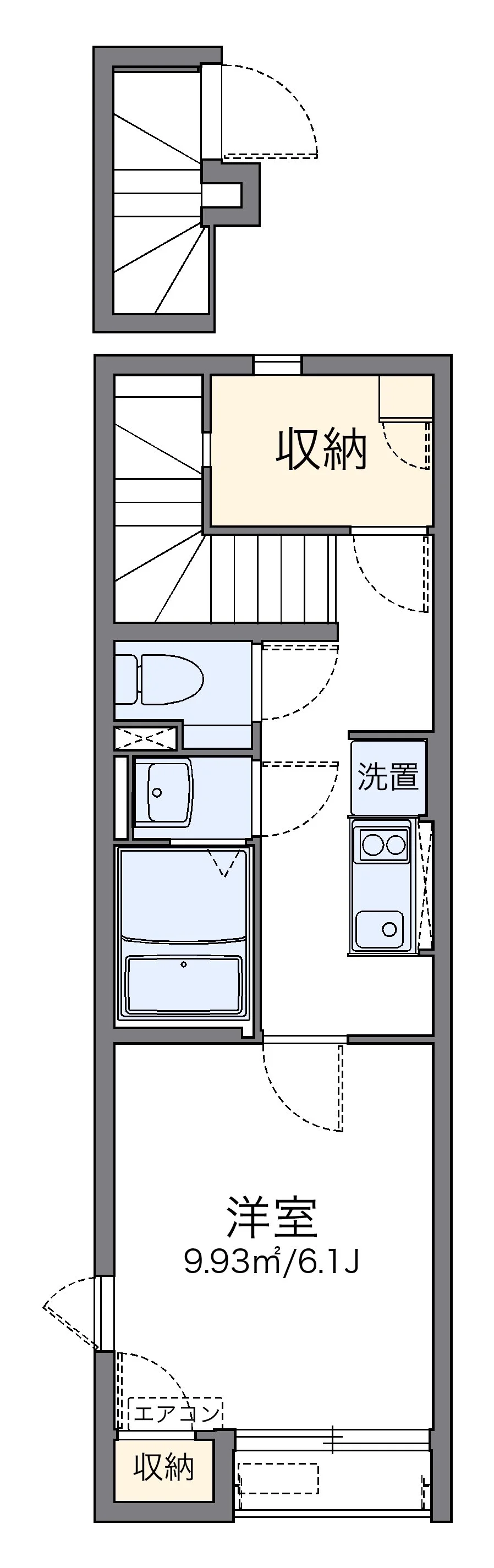代表的な間取のため実際の間取とは異なる場合があります