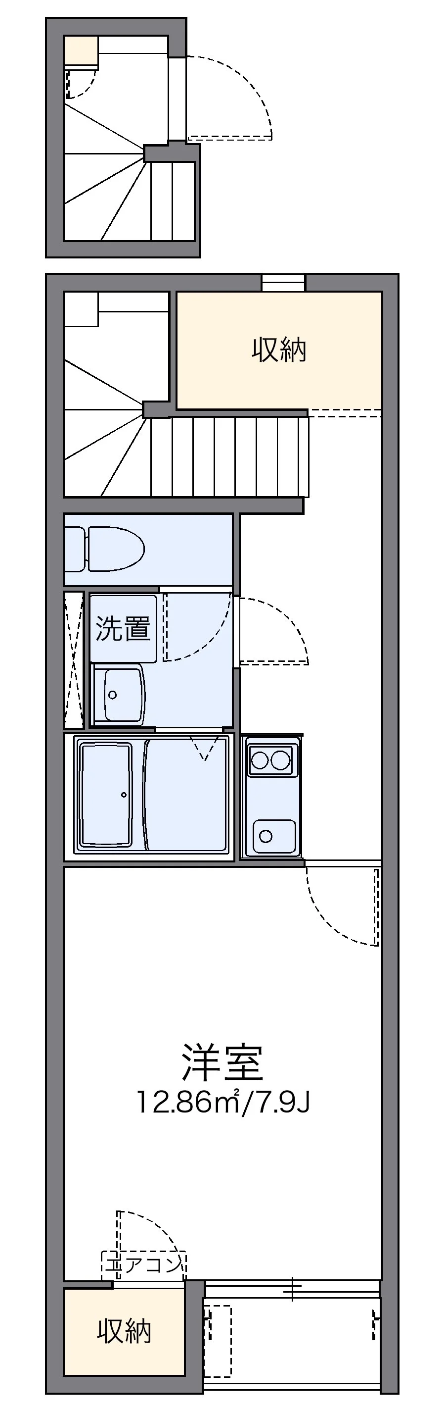 代表的な間取のため実際の間取とは異なる場合があります