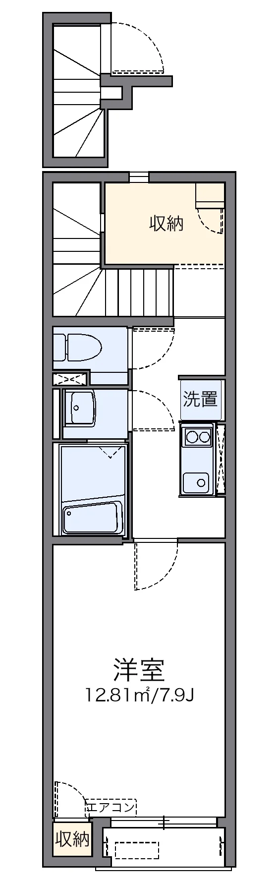 代表的な間取のため実際の間取とは異なる場合があります