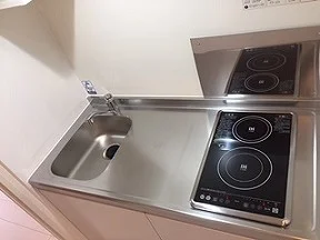 2口コンロでお料理の幅も広がります。