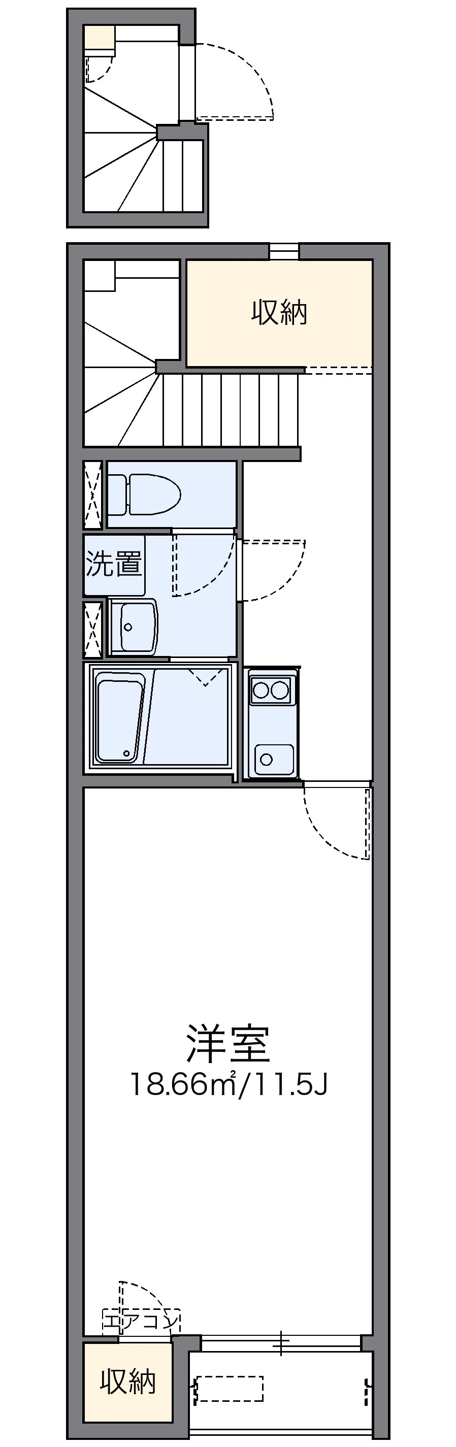 代表的な間取のため実際の間取とは異なる場合があります