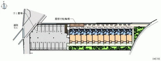屋根つき駐輪場完備♪