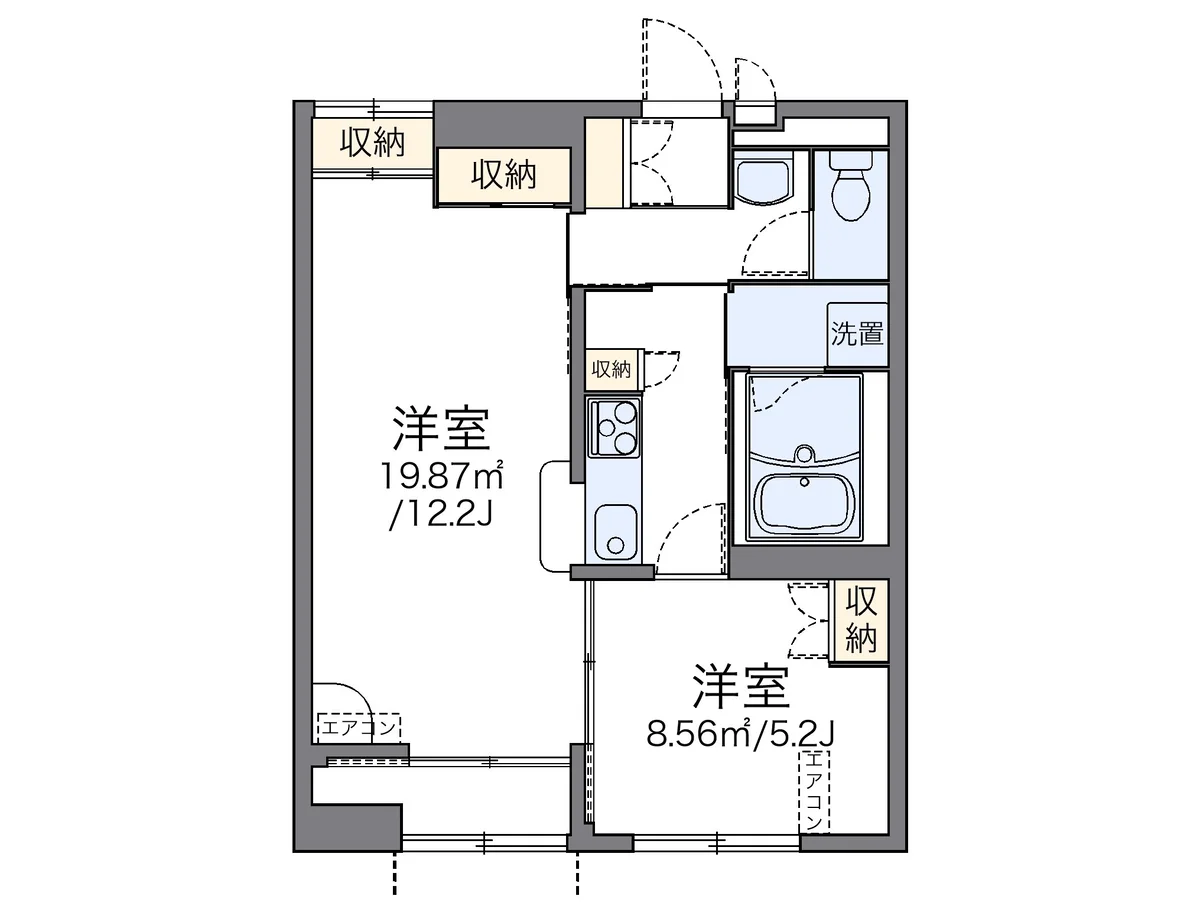 代表的な間取のため実際の間取とは異なる場合があります