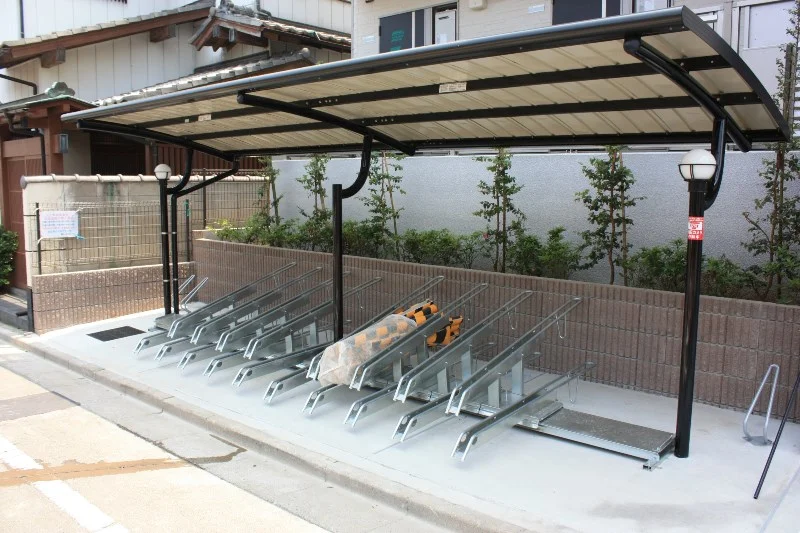 屋根付き駐輪場です。