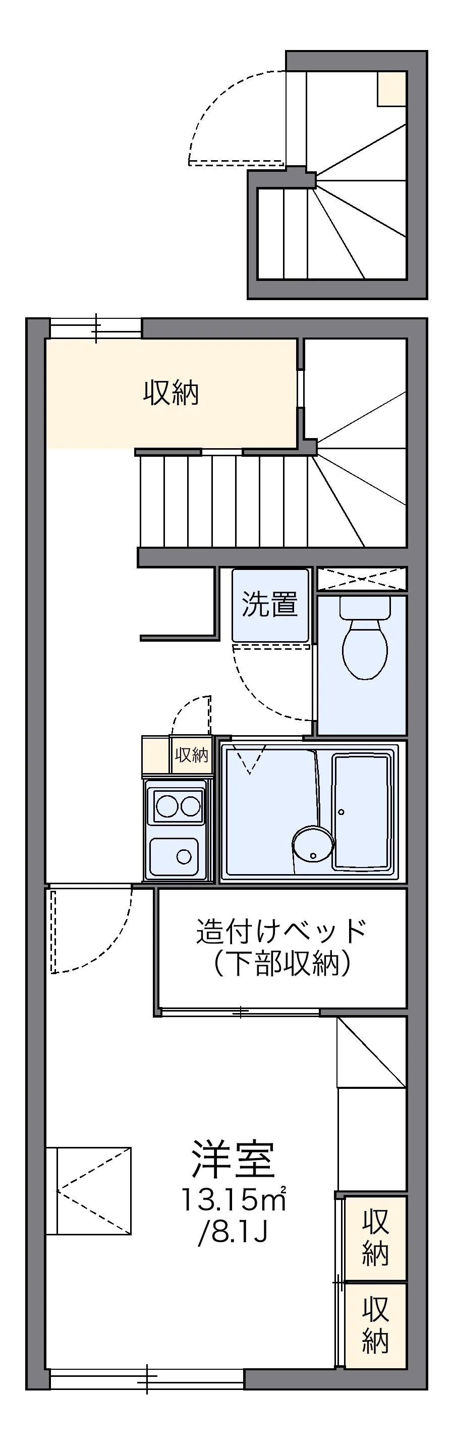 代表的な間取のため実際の間取とは異なる場合があります
