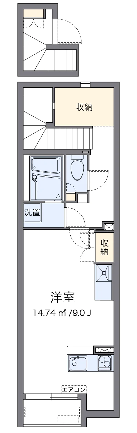 代表的な間取のため実際の間取とは異なる場合があります