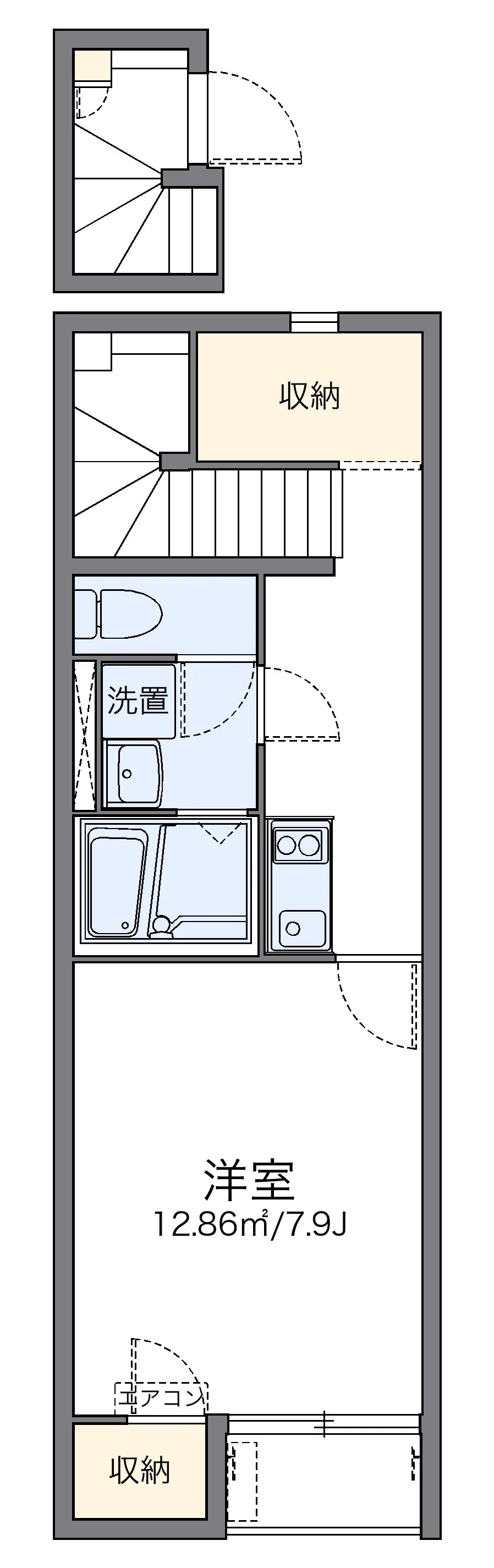 代表的な間取のため実際の間取とは異なる場合があります