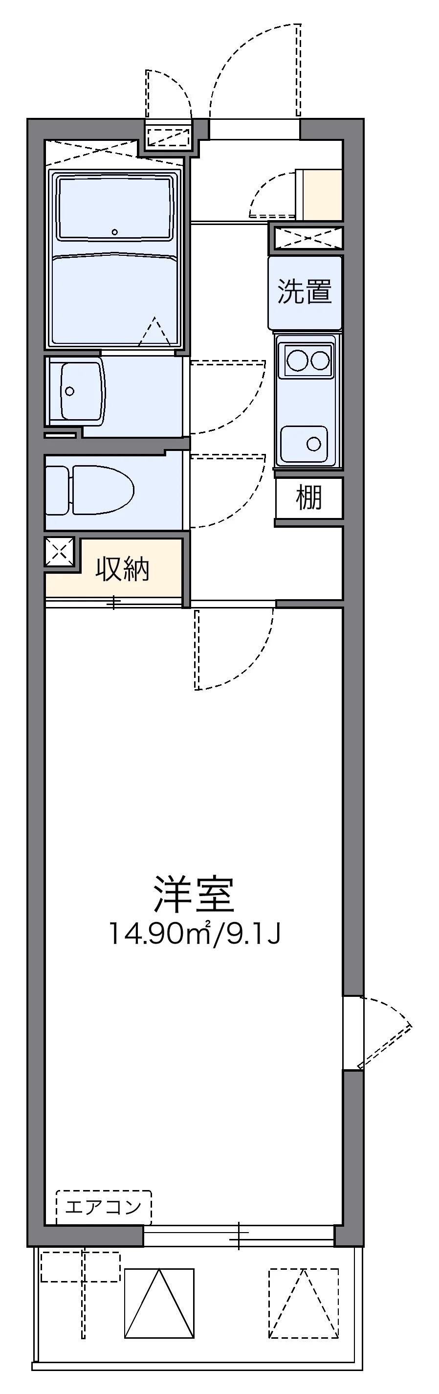 代表的な間取のため実際の間取とは異なる場合があります