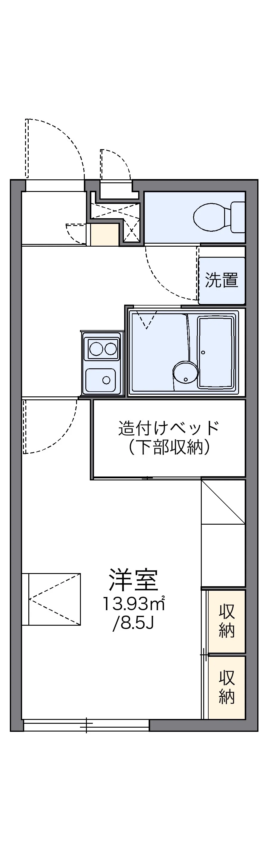 代表的な間取のため実際の間取とは異なる場合があります
