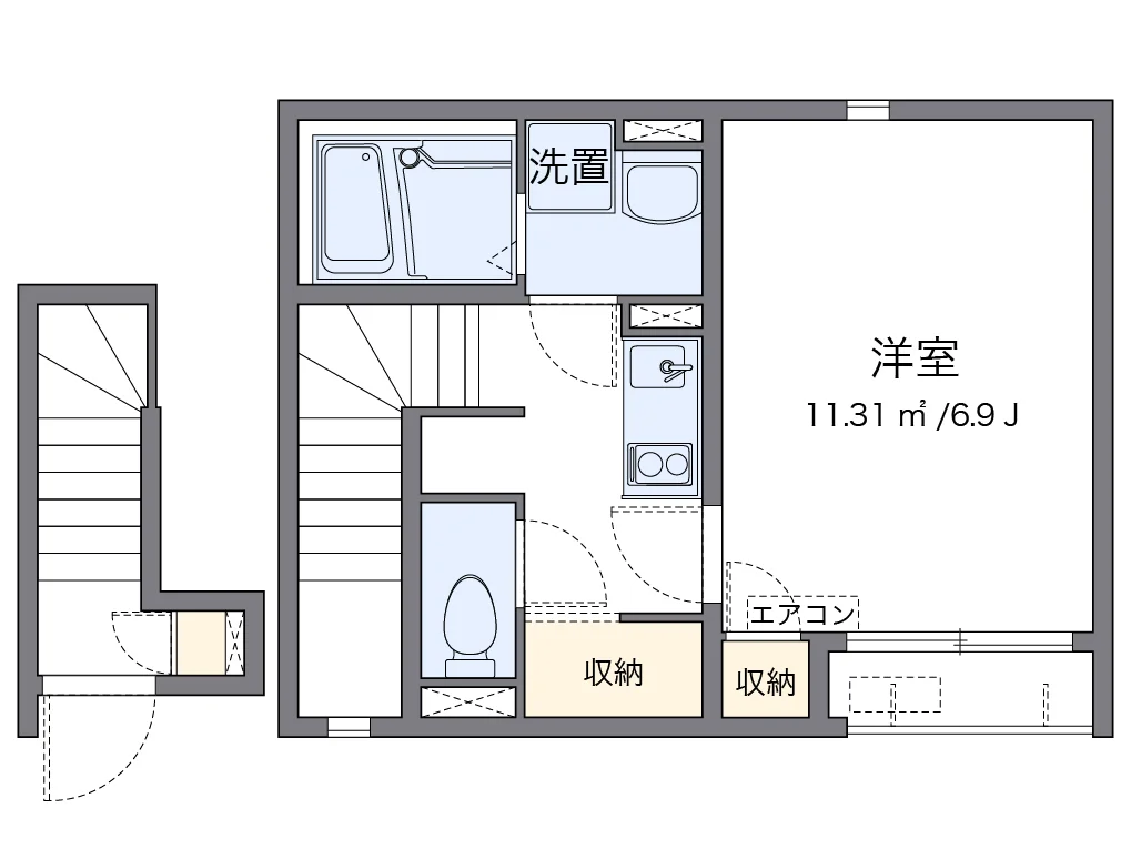 代表的な間取のため実際の間取とは異なる場合があります