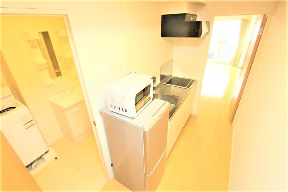 冷蔵庫、電子レンジ、洗濯機完備！すぐ生活できます！