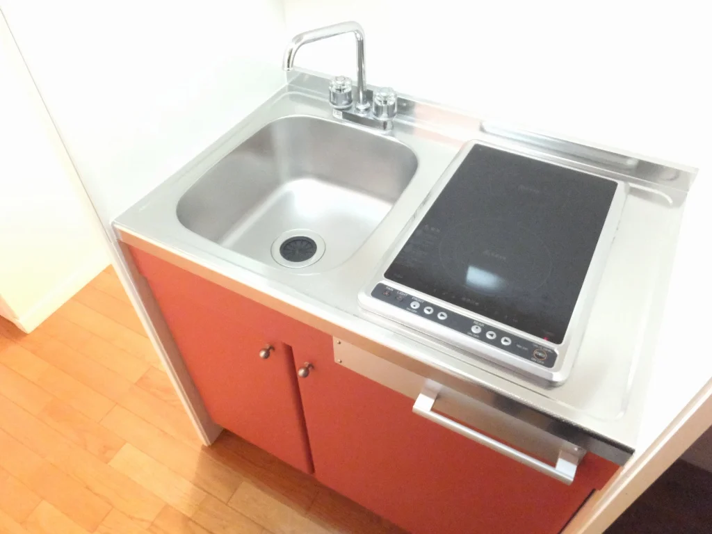 安心・安全な２口ラジエントコンロのキッチンです。