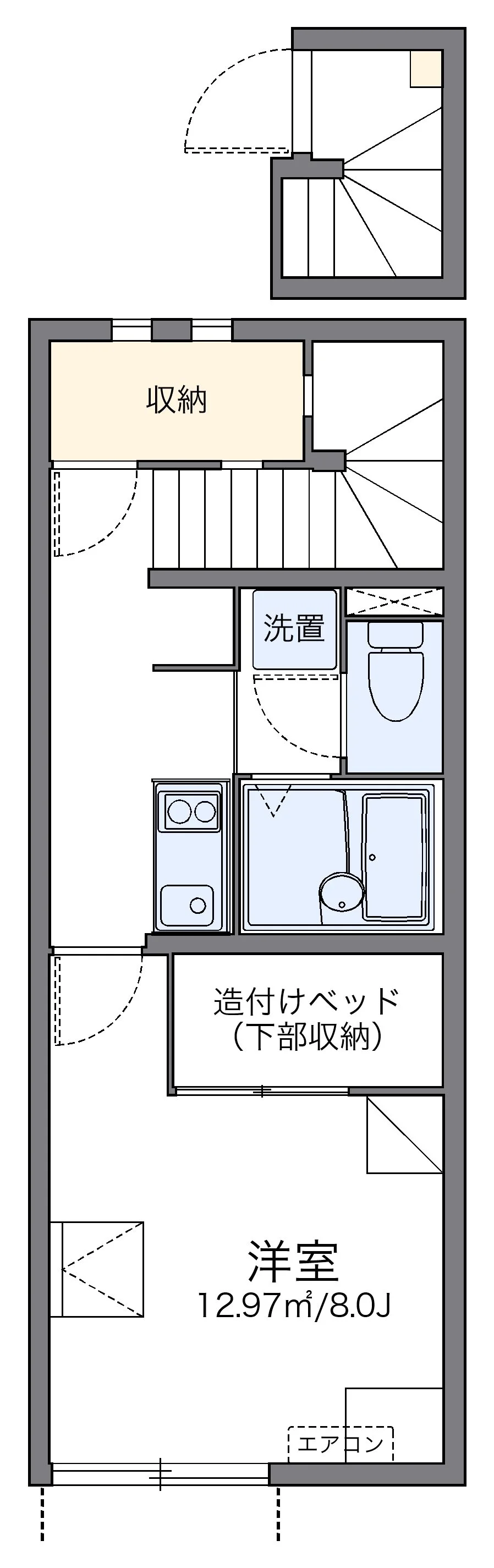 代表的な間取のため実際の間取とは異なる場合があります