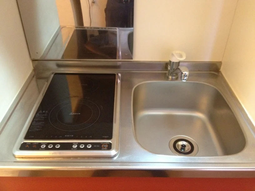 電気コンロが2口あるタイプ