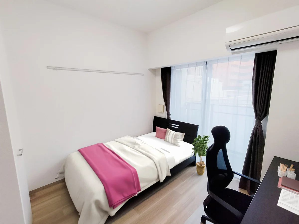 写真はお部屋のイメージです。ラグなどの室内装飾はございません。